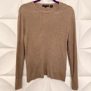 Jeanne Pierre Cable Knit Sweater in Tan